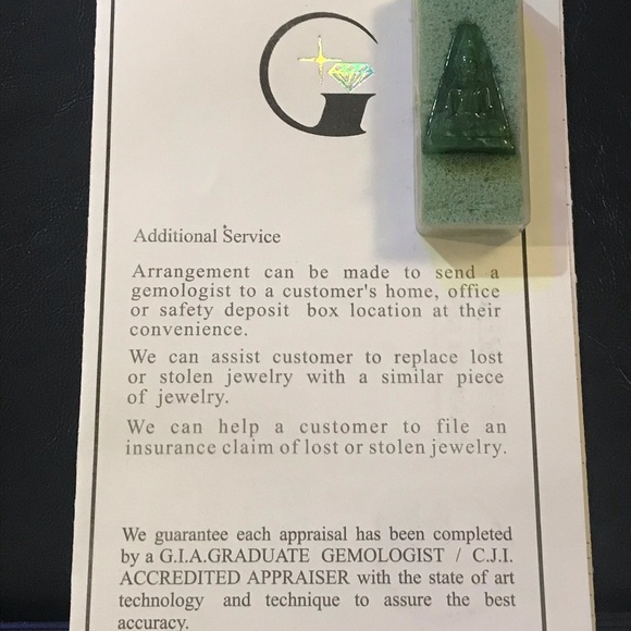Jade Buddha gem stone (w) appraisal papers - Picture 3 of 6